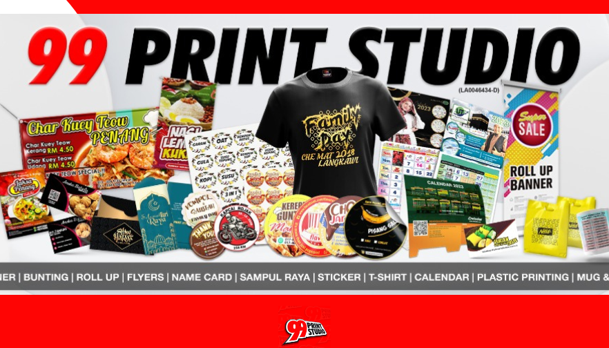 99 print studio cetak banner sticker signboard bunting bill book kota tinggi
