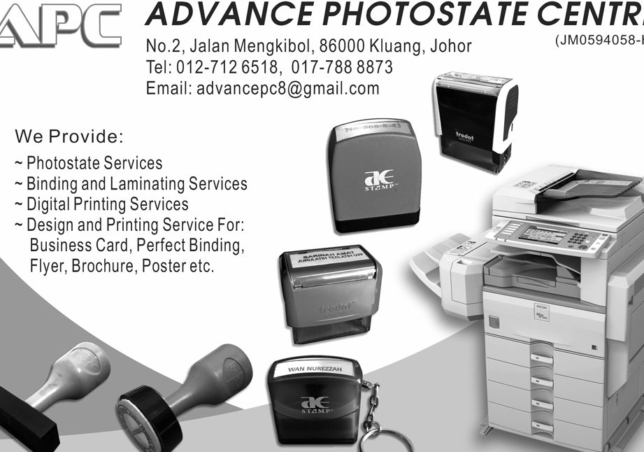 kluang rubber stamps express printing shop