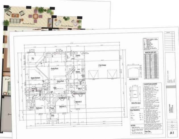 plan drawing a1 a0 ink up