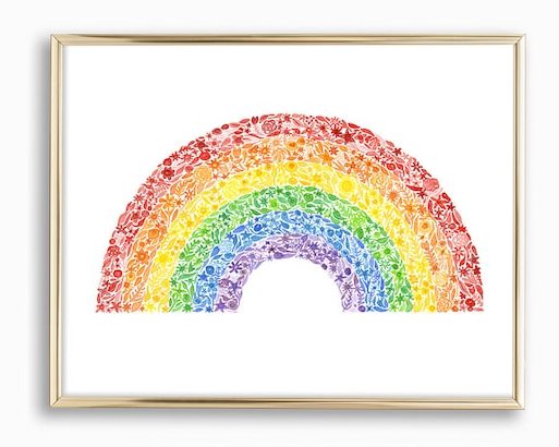 rainbow art printing