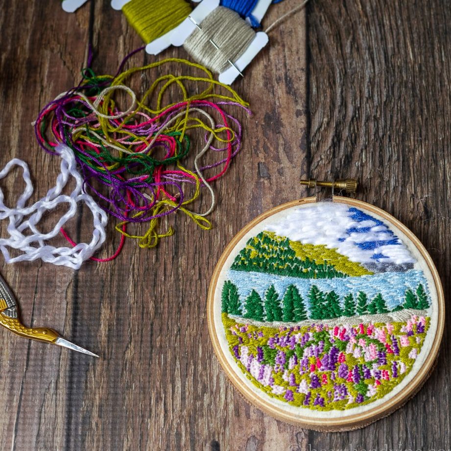 simple art stationery embroidery