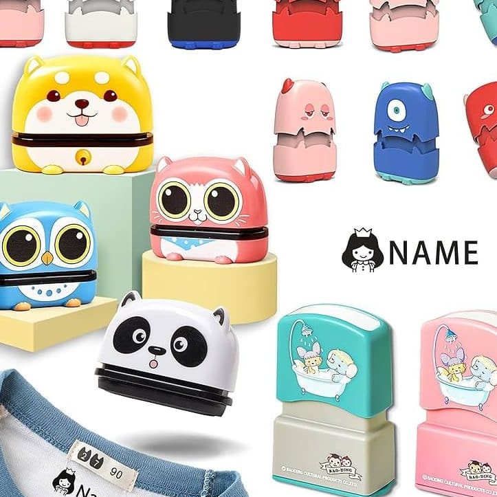 yk name sticker and flash stamp